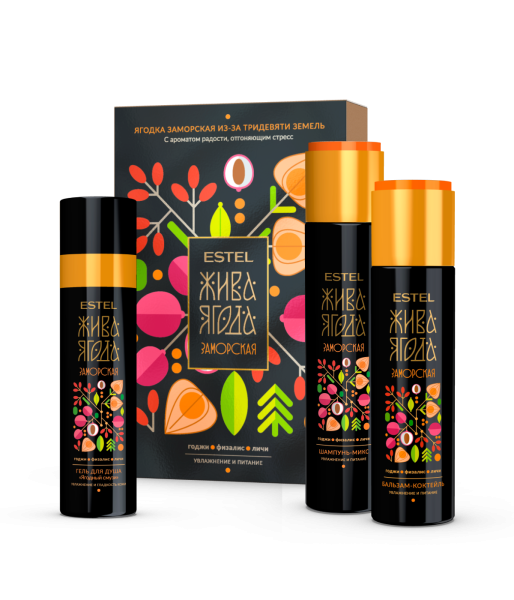 Набор ESTEL Жива Ягода заморская из-за тридевяти земель (ш 300, бальз 250, гель 200)
