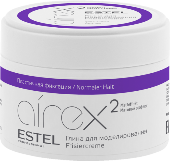 Глина для моделирования волос с матовым эффектом Пластичная фиксация AIREX (65 мл)