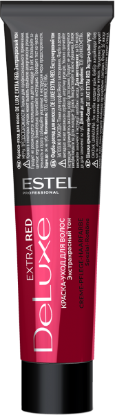 66/56 Краска-уход De Luxe, темно-русый красно-фиолетовый (Extra Red) (60мл)