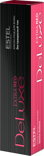 66/56 Краска-уход De Luxe, темно-русый красно-фиолетовый (Extra Red) (60мл)